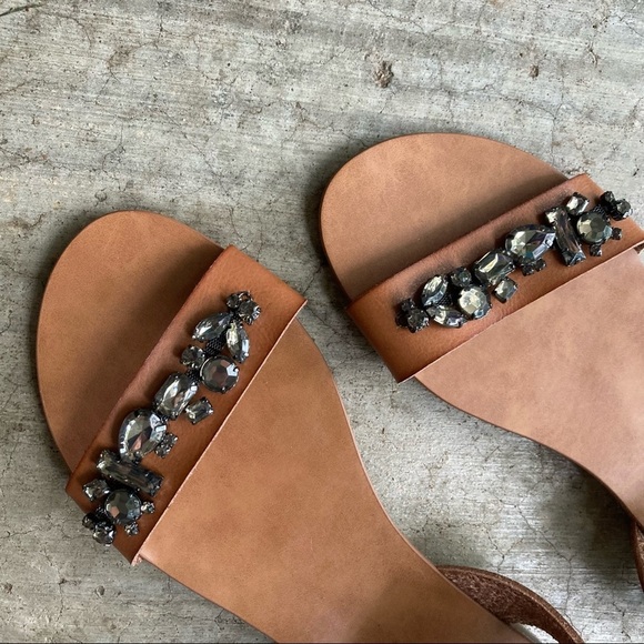Plume by FarylRobin | Brown Jeweled Sandals 10 - Picture 2 of 6